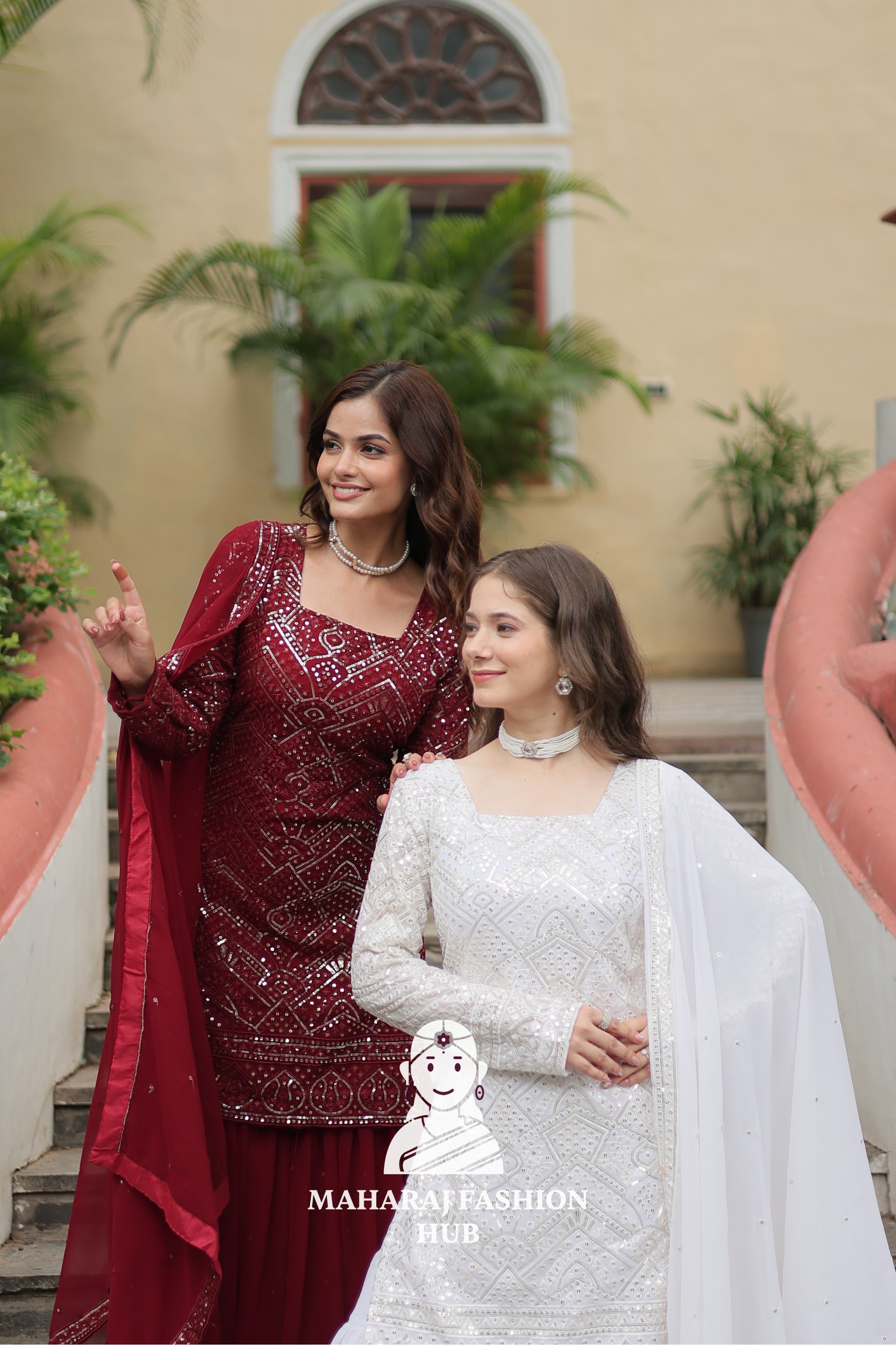 🎀 Flowy Fits with Festive Flair - Combo Offer Gown