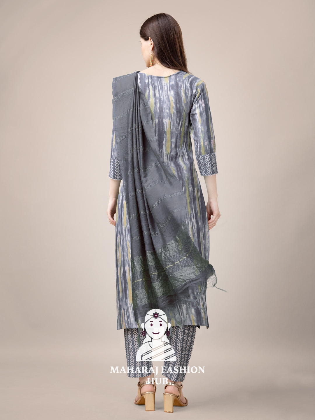 Maharaj Fashion Hub Women's Elegant Kurti Pant Dupatta Set