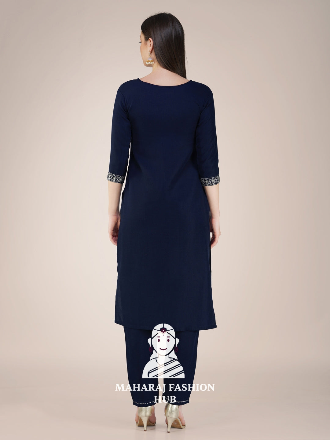 Maharaj Fashion Hub Women's Elegant Kurti Pant Dupatta Set