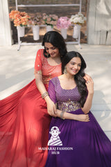 Fabric Rich Gown Crafted for Grand Celebrations - Combo Offer Gown