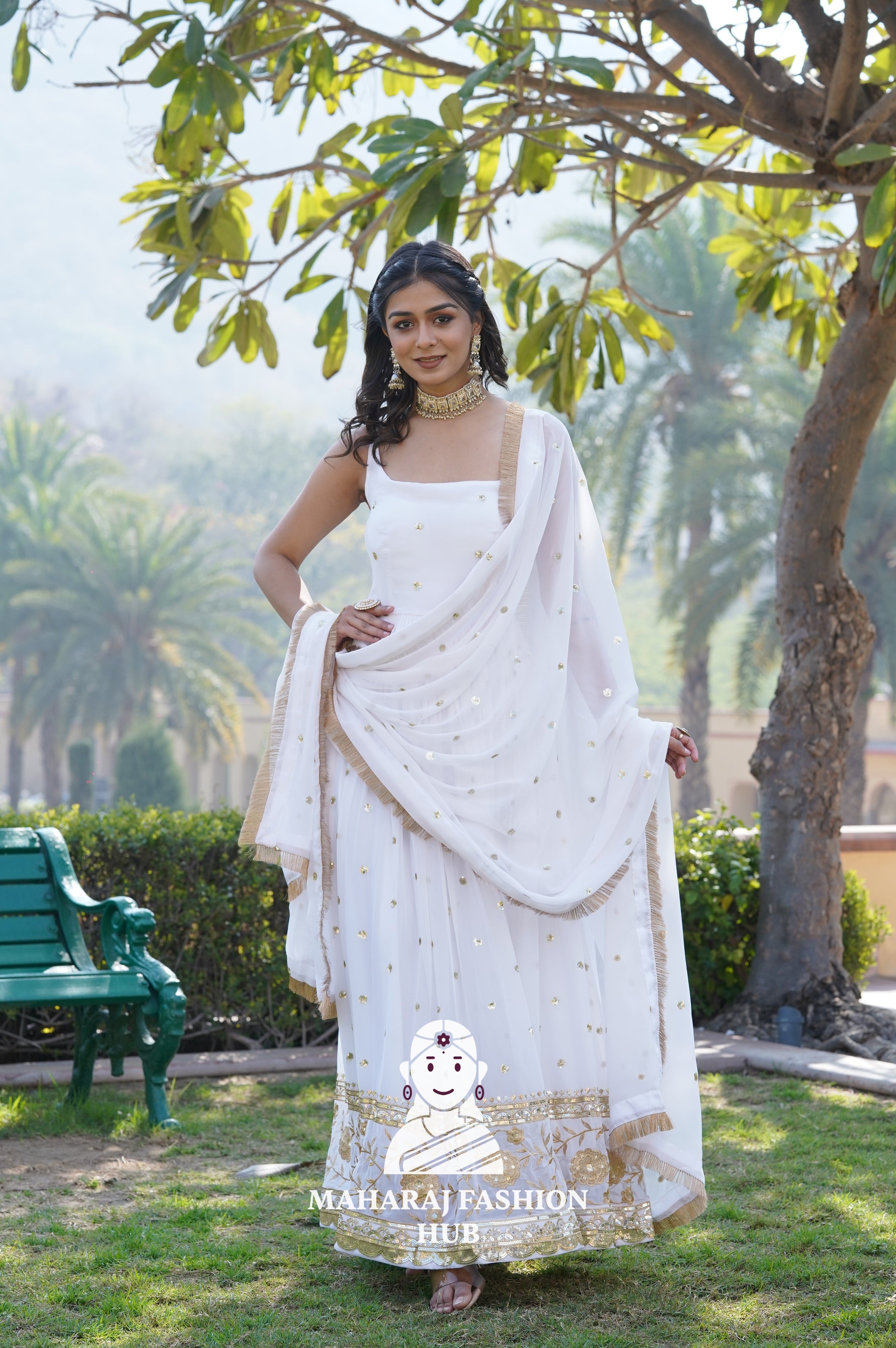 Faux Blooming Special Designer Gown with Stunning Lace Finish Dupatta