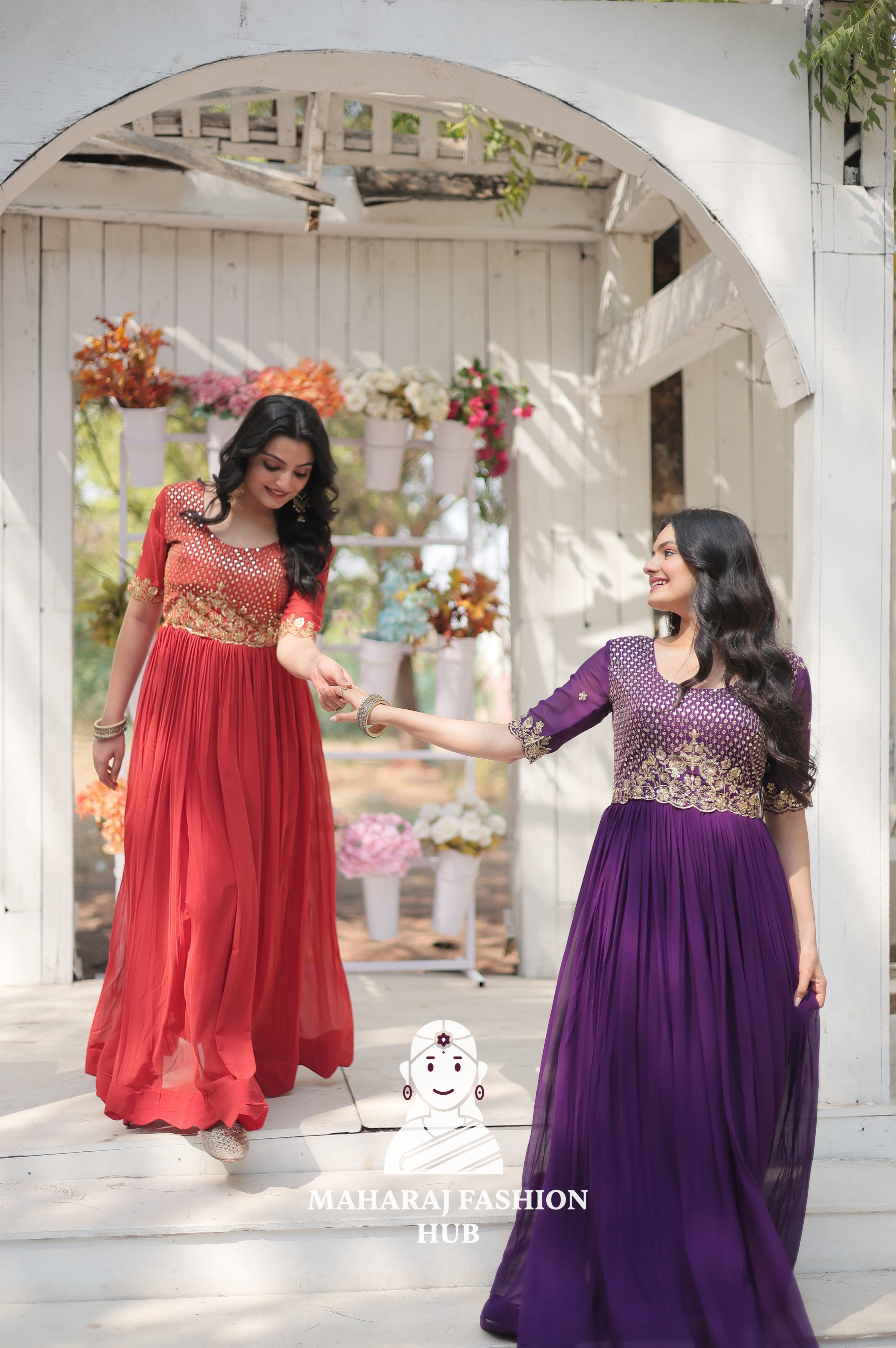 Fabric Rich Gown Crafted for Grand Celebrations - Combo Offer Gown