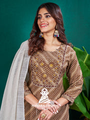 Maharaj Fashion Hub Anarkali Gown Set – Elegant Flared Gown with Bottom and Dupatta for Women’s Festive & Wedding Wear