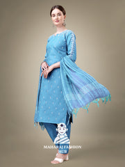 Maharaj Fashion Hub Women's Elegant Kurti Pant Dupatta Set