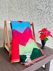 Women's Multicolor Wear Saree – Soft Georgette Fabric in Multicolor Ethnic Design