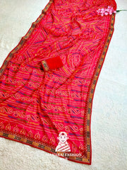 Traditional Lahariya print Georgette saree for women,s || Festive georgette saree for women's ||