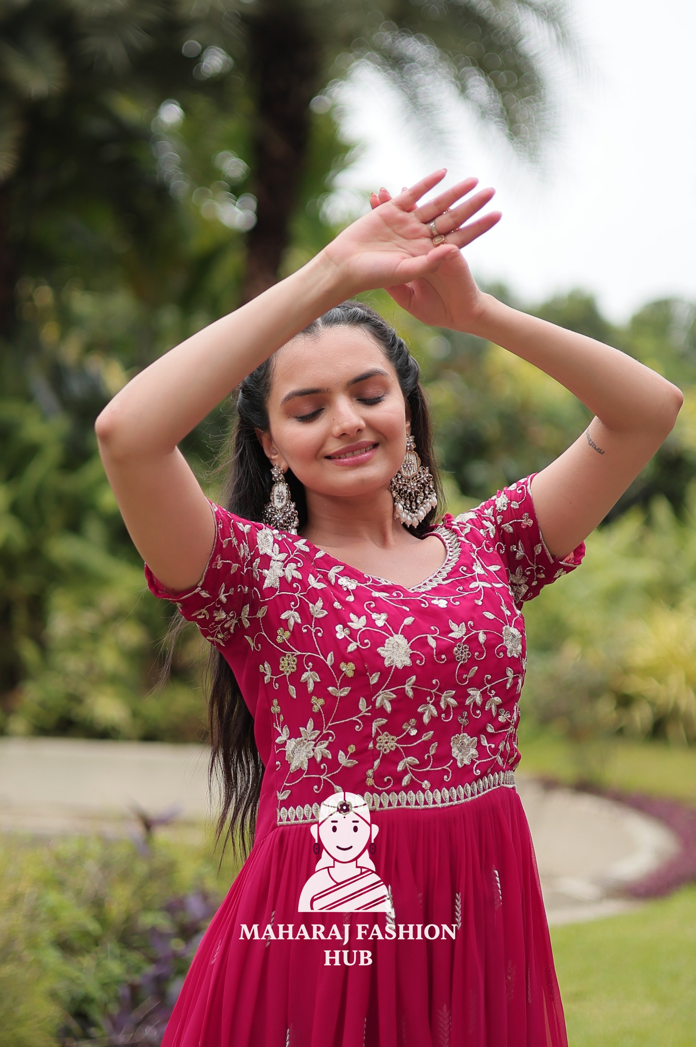 💃 Faux Blooming Gown with Sequins Magic - Special Designer Gown