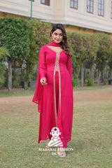 Embroidered Faux Blooming Set with Half Inner Lining