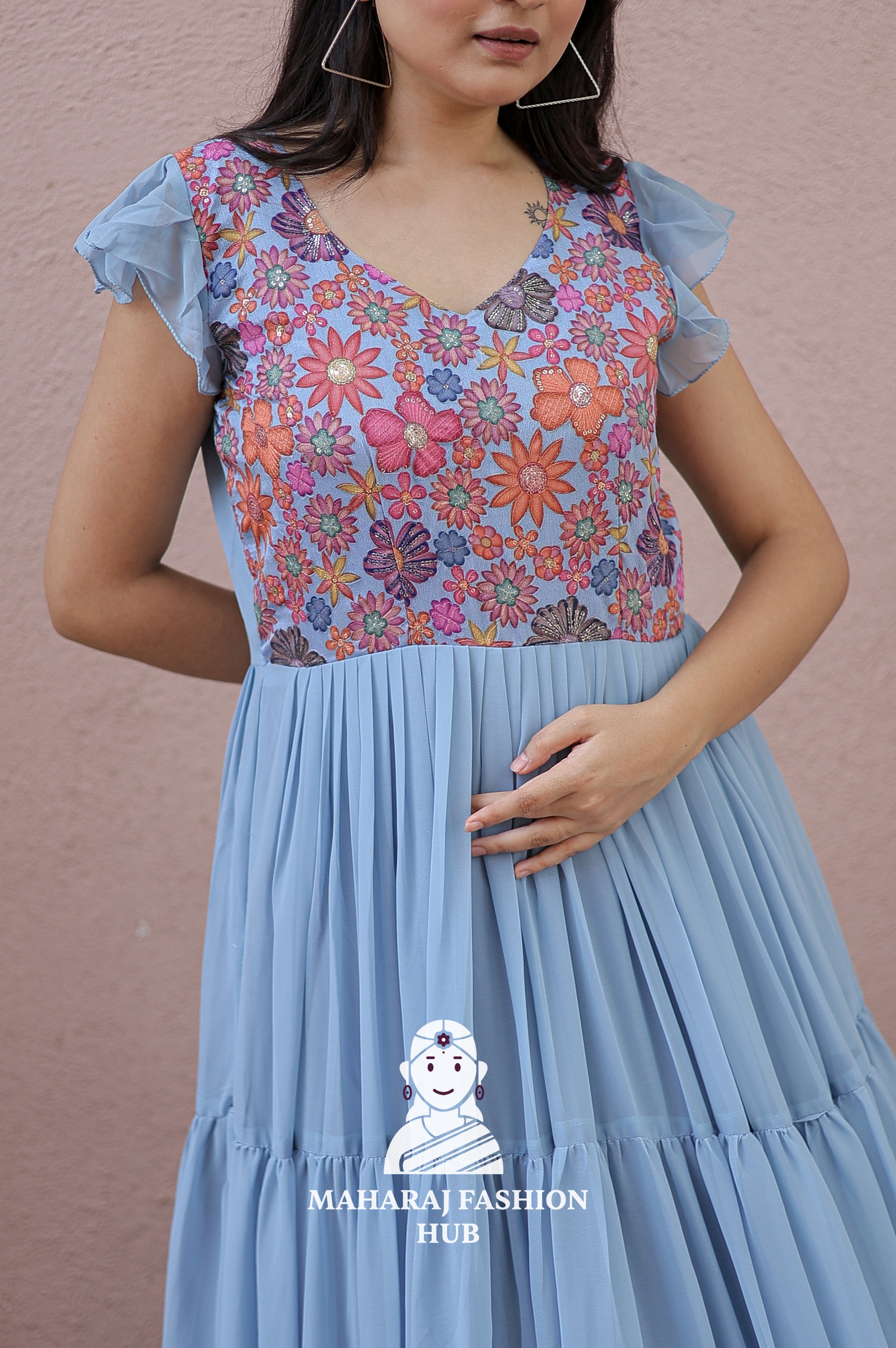 🪡 Light, Airy & Luxe – Georgette Special Designer Gown