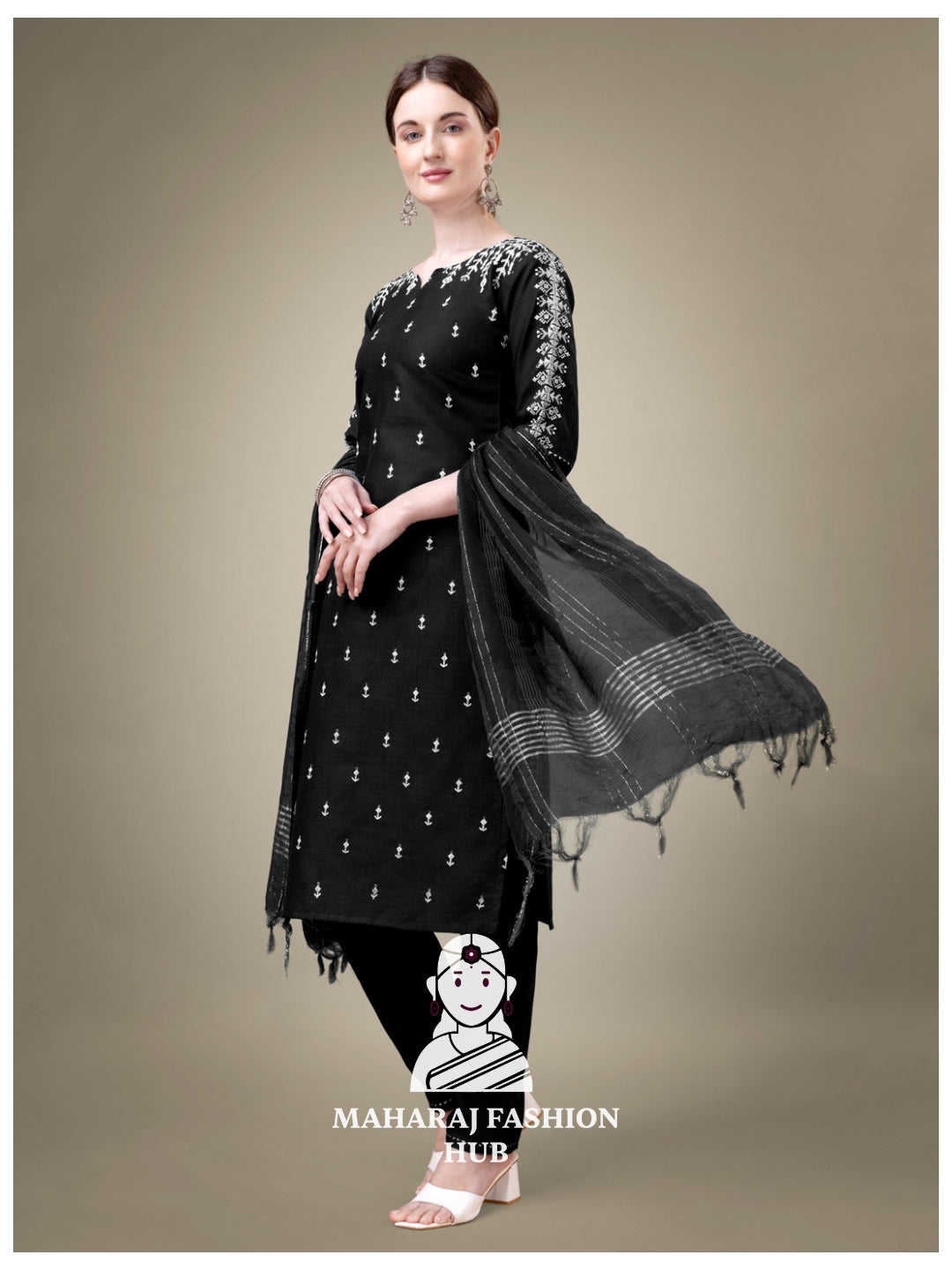 Maharaj Fashion Hub Women's Elegant Kurti Pant Dupatta Set