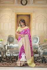 Grand Kanjivaram Silk Saree Adorned with Zari Craftsmanship