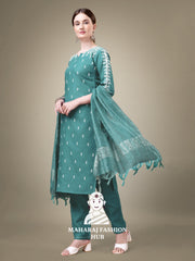 Maharaj Fashion Hub Women's Elegant Kurti Pant Dupatta Set