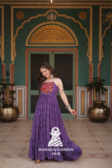 Bandhani Print Faux Georgette Ensemble with Cotton Lining
