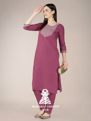 Maharaj Fashion Hub Women's Elegant Kurti Pant Dupatta Set