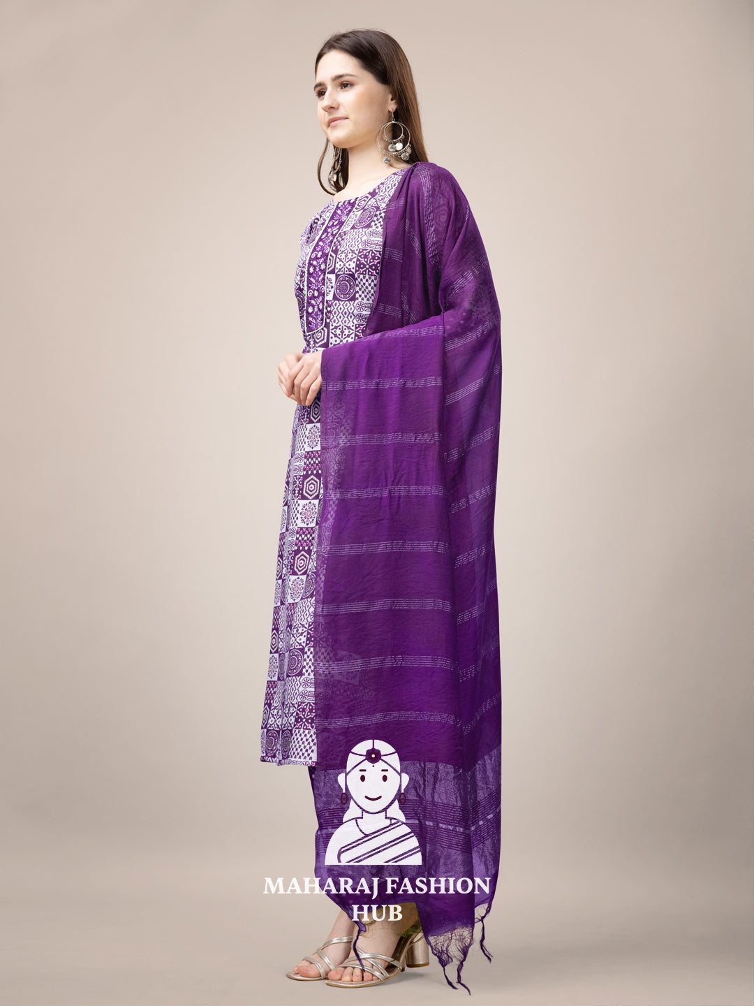 Maharaj Fashion Hub Women's Elegant Kurti Pant Dupatta Set