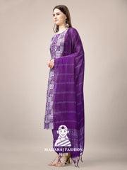 Maharaj Fashion Hub Women's Elegant Kurti Pant Dupatta Set