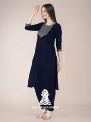 Maharaj Fashion Hub Women's Elegant Kurti Pant Dupatta Set
