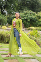 💫 Leheriya in Luxe Faux Georgette - Kurti