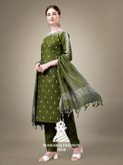 Maharaj Fashion Hub Women's Elegant Kurti Pant Dupatta Set