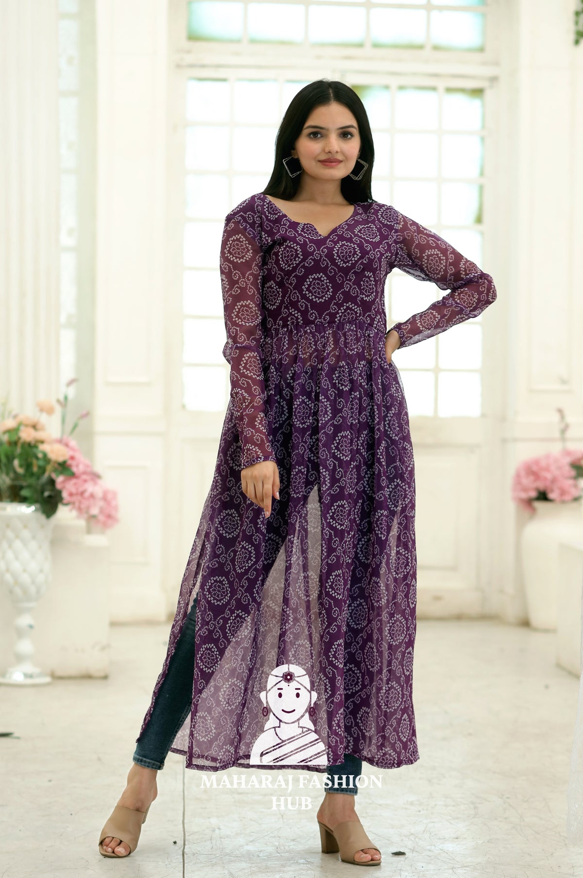 🌸 Fox Georgette Feels – A Kurti Worth Twirling!