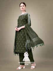 Maharaj Fashion Hub Women's Elegant Kurti Pant Dupatta Set
