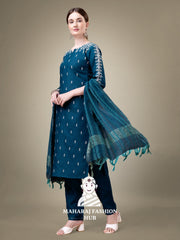 Maharaj Fashion Hub Women's Elegant Kurti Pant Dupatta Set