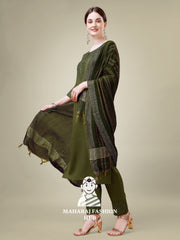 Maharaj Fashion Hub Women's Elegant Kurti Pant Dupatta Set