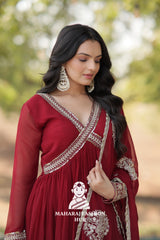 Modern Fabric Elegance with Embroidery and Sequins