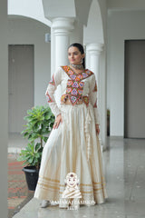 🌸 Traditional Navratri Elegance: Kora Cotton Chaniya Choli 🌸