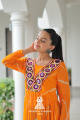 Navratri - Vibrant Leheriya Print Kutchi Patch Navratri Kurti Collection 🎨🌸