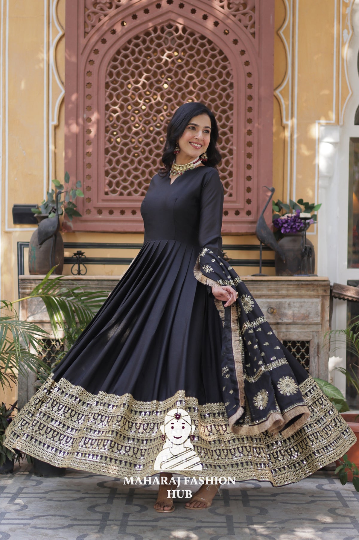 🎀 Shine Bright in Star Georgette with Designer Dupatta - Special Designer Gown