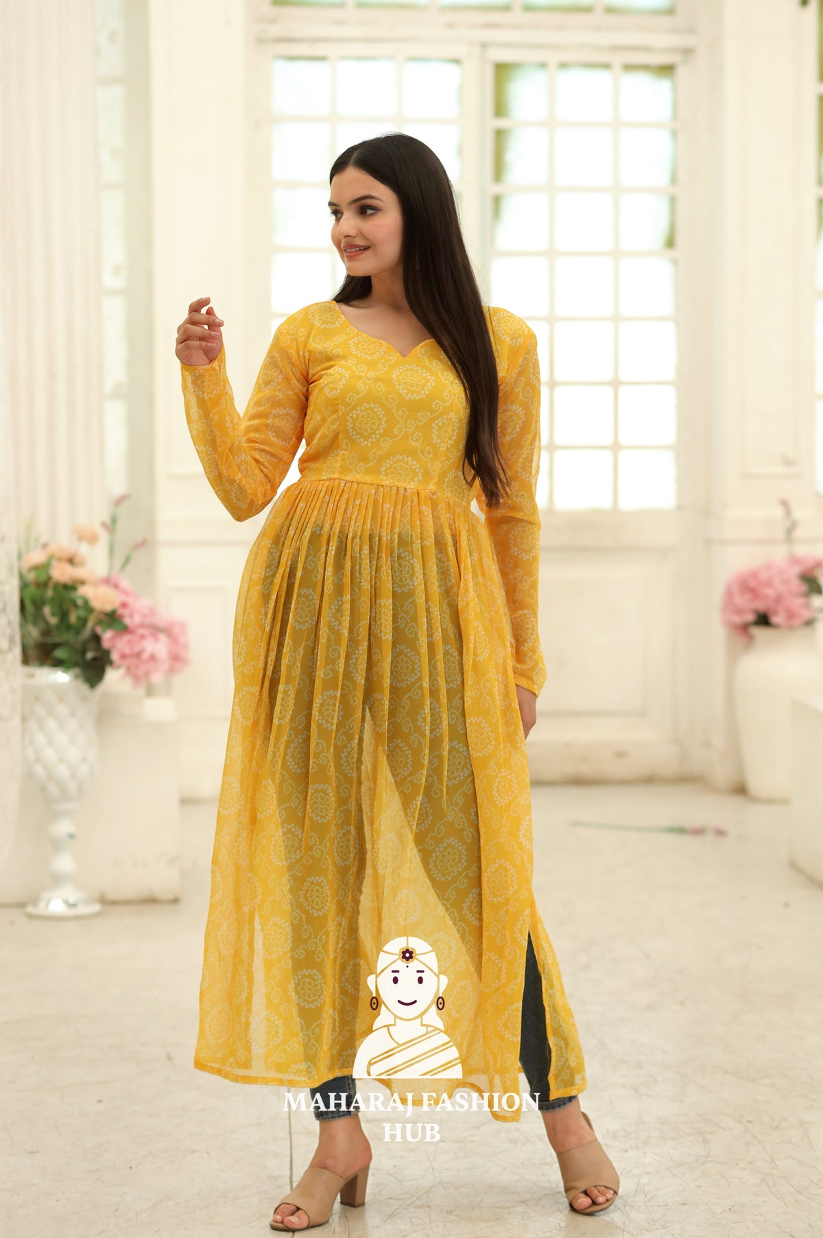 ✨ Royal Vibes in Every Fold – Fox Georgette Kurti