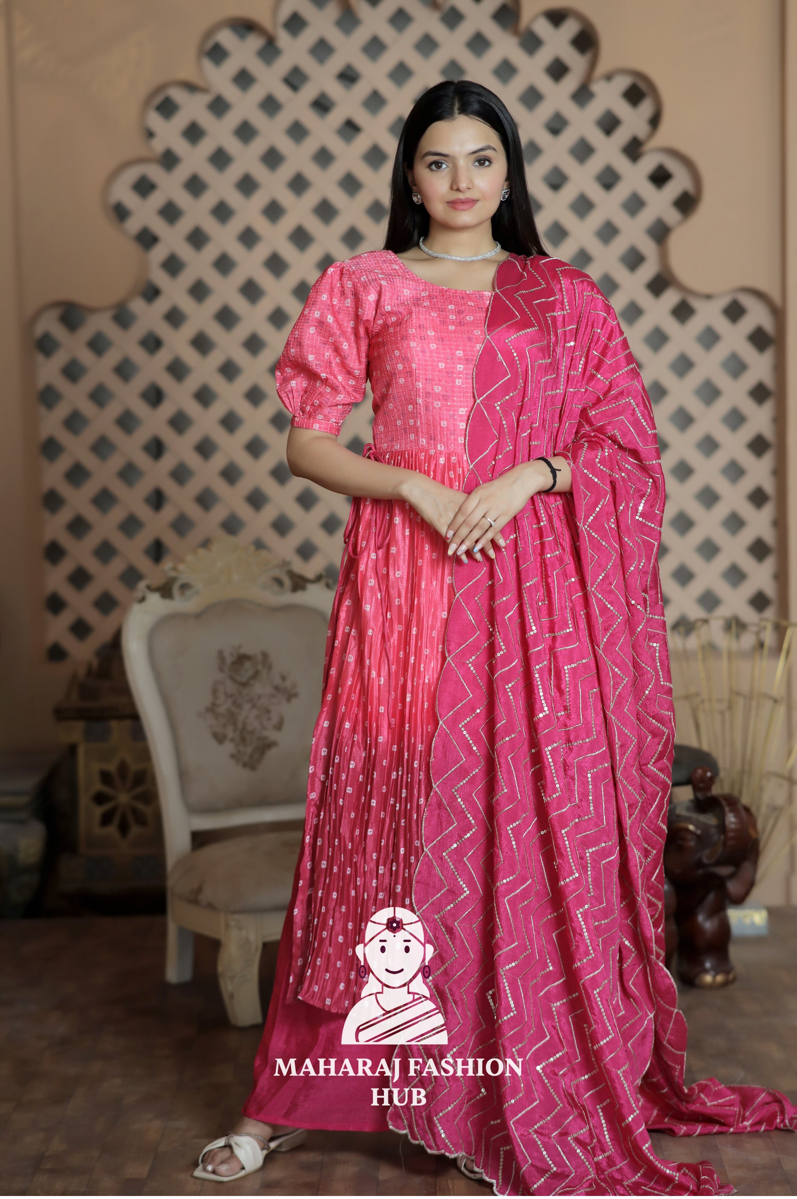 Elegant Digital Printed Kurti Set with Dupatta