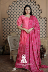 Elegant Digital Printed Kurti Set with Dupatta