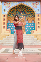 Premium Printed Rayon Round Neck Navratri Kurti with Kutchi Embroidery 💫🎶