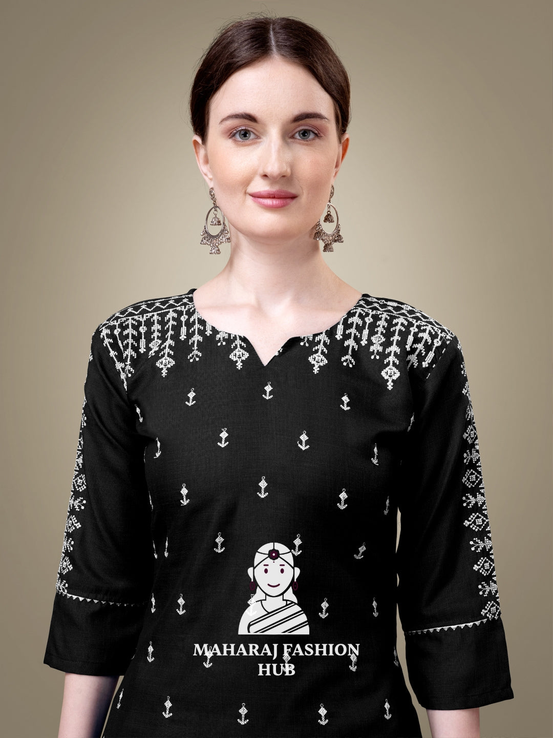 Maharaj Fashion Hub Women's Elegant Kurti Pant Dupatta Set