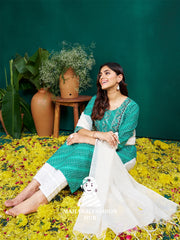Maharaj Fashion Hub Anarkali Gown Set – Elegant Flared Gown with Bottom and Dupatta for Women’s Festive & Wedding Wear