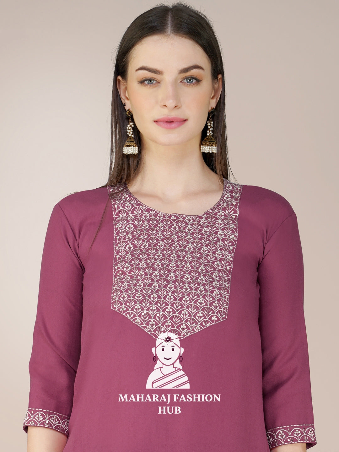 Maharaj Fashion Hub Women's Elegant Kurti Pant Dupatta Set