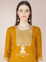 Maharaj Fashion Hub Women's Elegant Kurti Pant Dupatta Set