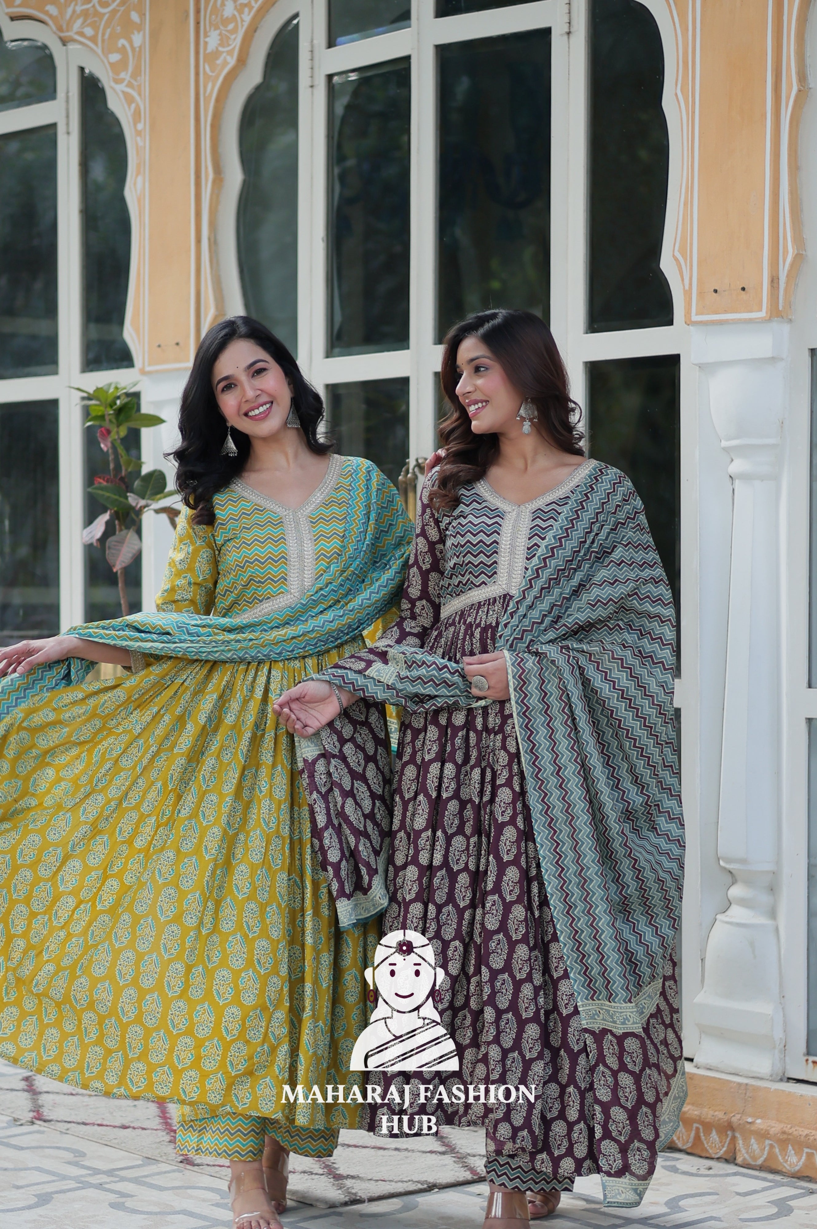 Lightweight Pure Cotton Special Designer Gown Set