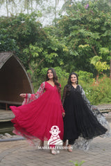 🕊️ Faux Blooming Full Sleeve Gown Set with Rich Organza Dupatta