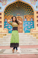 Elegant Printed Rayon Kutchi Gamthi Embroidery Navratri Kurti ✨👗