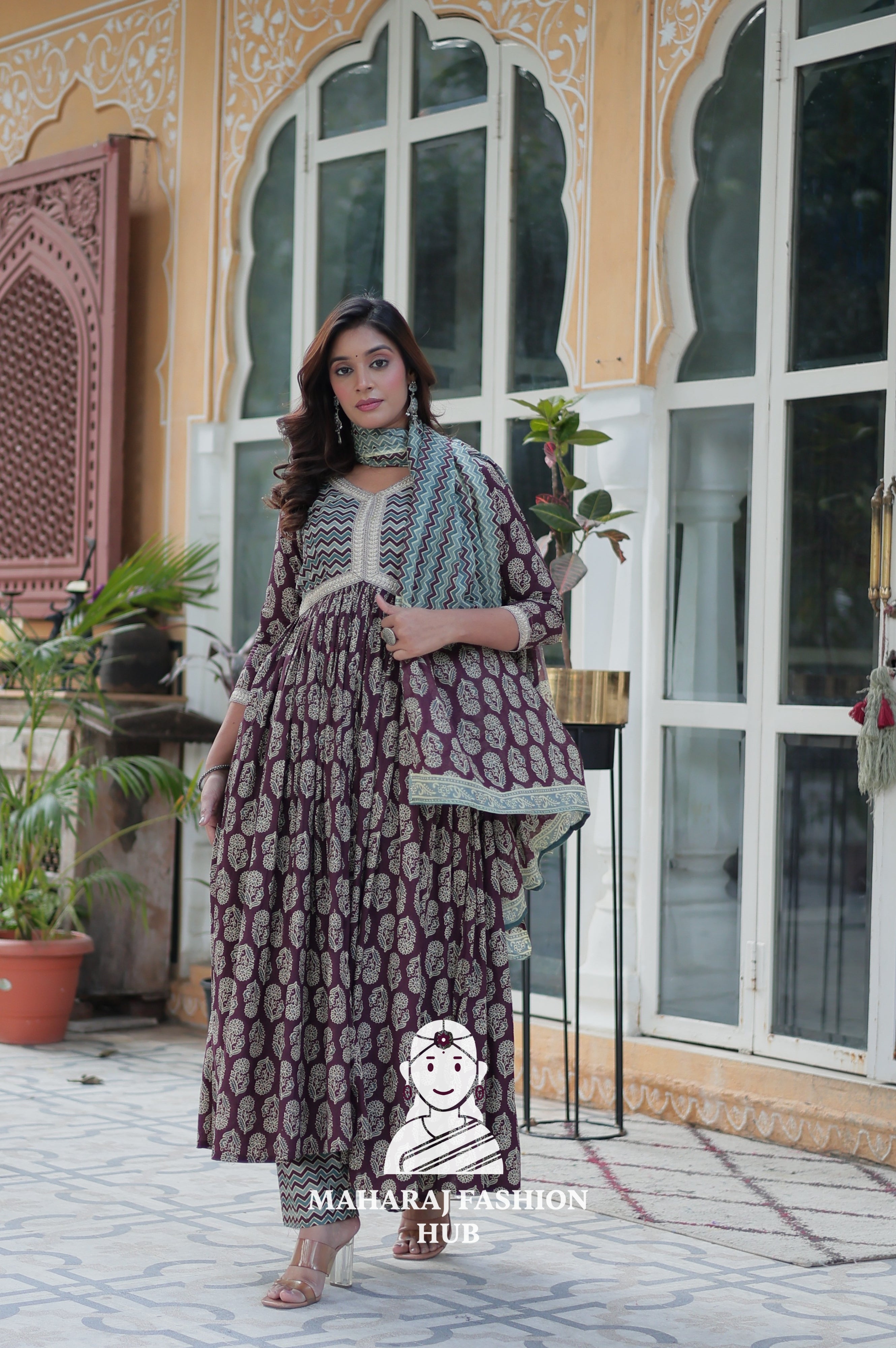 Pure Cotton Special Designer Gown with Dupatta