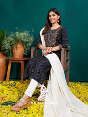 Maharaj Fashion Hub Anarkali Gown Set – Elegant Flared Gown with Bottom and Dupatta for Women’s Festive & Wedding Wear