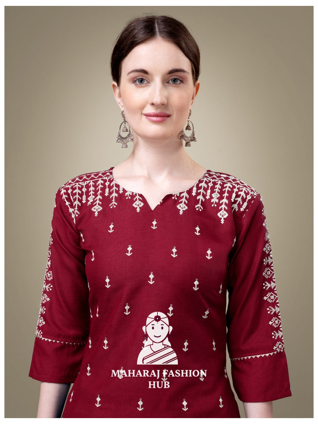 Maharaj Fashion Hub Women's Elegant Kurti Pant Dupatta Set