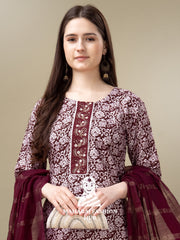 Maharaj Fashion Hub Women's Elegant Kurti Pant Dupatta Set