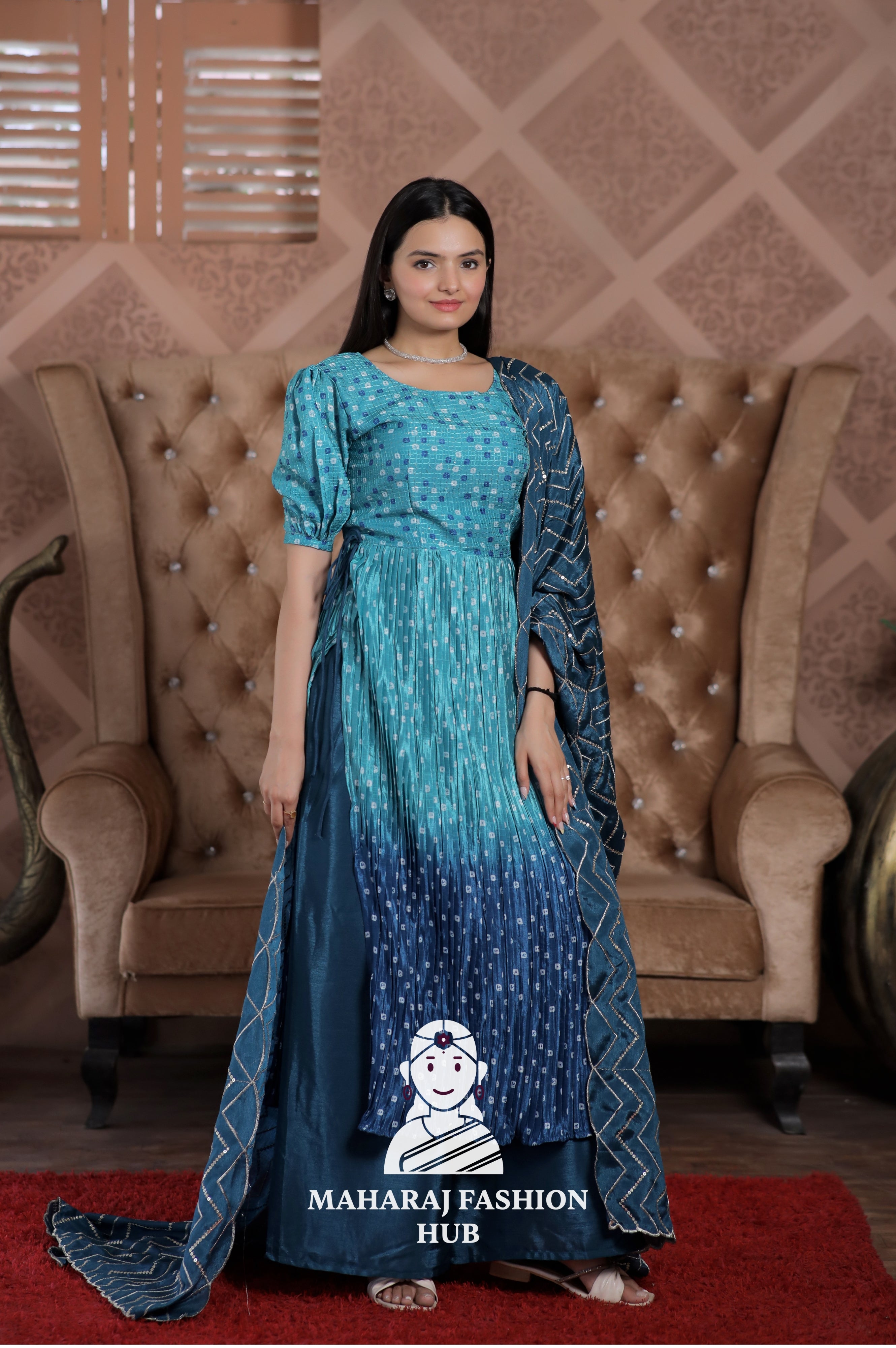 Maslin and Chinnon Kurti Plazo Set for Festive Wear
