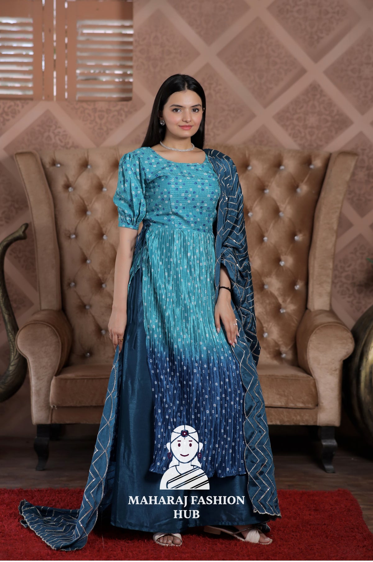 Maslin and Chinnon Kurti Plazo Set for Festive Wear