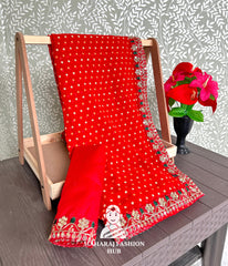 Rajasthani Bandhani Chundri Saree for Festivals & Weddings