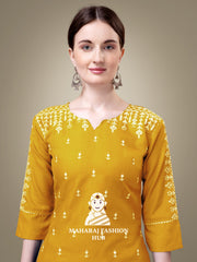 Maharaj Fashion Hub Women's Elegant Kurti Pant Dupatta Set